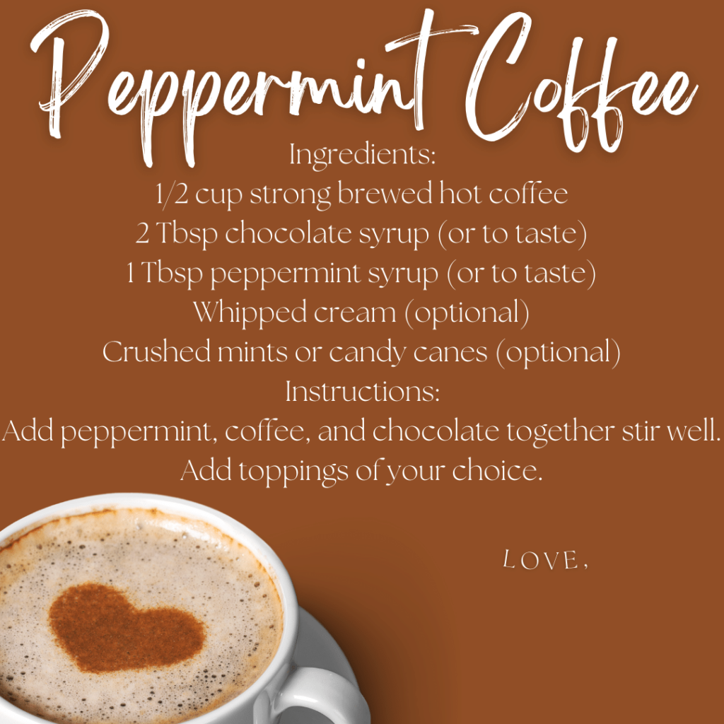 Peppermint Coffee Recipe Card